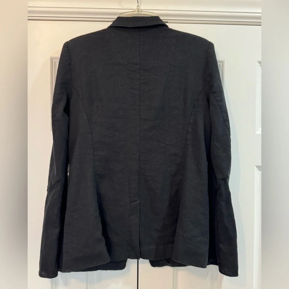 Free People Flared Sleeve Blazer Black Size Small Linen blend - Picture 4 of 15